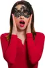 Venezianische Maske Schwarz aus feiner Spitze - Elegante Produktbild-Vorschau 2