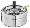 APS 54 Aschenbecher PUSH, Metall verchromt, Ø 13 cm, Höhe Produktbild-Vorschau 2