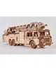A wooden model of a fire truck with a ladder. Produktbild-Vorschau