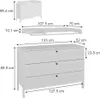 Fasciatoio Vitalispa Ajaton Bianco 133 x 98.4 cm con 3 Anteprima dell’immagine prodotto 7