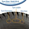 18x8.50-8 ATV Trailer Kit Wanda P332 Grass Pattern Räder Produktbild-Vorschau 4