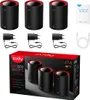 Cudy M3000 3-Pack, Čierna, Červená, Vnútorný, Sieťový Náhľad obrázku produktu 2