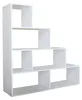 Stufenregal in Weiß Raumteiler Bücherregal 114 x 114 x 30 Produktbild-Vorschau 3