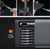Collage showing a precision screwdriver set being used on electronics and its storage case. Produktbild-Vorschau