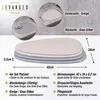 4er Set Tischsets 42x34cm Grau Silber Platzsets Abwaschbar Produktbild-Vorschau 2