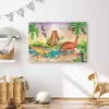Leinwandbild Dinosaurier am See 90x60 Feeby Orange bild für Produktbild-Vorschau 2