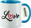 Huuraa Kaffeetasse Love Herz Hearth 330ml Blau Keramik Produktbild-Vorschau 1