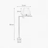 Stehlampe Echt-Messing Stoff E27 162 cm hoch in Messing Produktbild-Vorschau 5