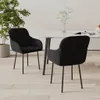 vidaXL Stoličky do jedálne 2 ks Black Velvet Náhľad obrázku produktu 2
