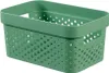 A green storage basket with holes. Anteprima dell’immagine prodotto