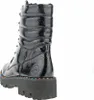 A black patent leather boot with a thick sole and rainbow stitching around the sole. Anteprima dell’immagine prodotto