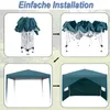 Collage showing the steps for assembling a pop-up gazebo. Produktbild-Vorschau