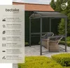 A garden gazebo with seating, set up on a patio with surrounding greenery. Produktbild-Vorschau