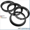 4X Zentrierringe 76,0 x 66,6 mm schwarz Felgen Ringe  Produktbild-Vorschau 1