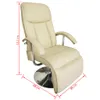 vidaXL Massagesessel Cremeweiß Kunstleder -  Massagesessel Produktbild-Vorschau 4