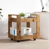 vidaXL Wózek na biurko z drewna odzyskanego 60 x 45 x 60 cm Podgląd zdjęcia produktu 2