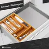 Szuflada na sztućce z szufladami z drewna bambusowego; Podgląd zdjęcia produktu 2