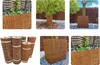 A collage of images showing willow matting used for garden decoration and protection. Podgląd zdjęcia produktu