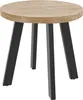 Esstisch rund Akazienholz natur massiv 100 cm schwarz Produktbild-Vorschau 2