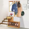 HOMCOM Eingangshalle mit Spiegelgarderobe und Schuhregal, Produktbild-Vorschau 8