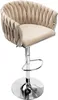 Cofton Barhocker chrom beige Samt drehbar 360° Produktbild-Vorschau 9