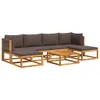 The Living Store 7-tlg. Garten-Sofagarnitur mit Kissen Produktbild-Vorschau 3