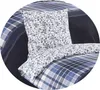 3 tlg Baumwolle Renforce Bettwäsche 200x200 blau weiß Produktbild-Vorschau 4