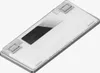 The back of a white mechanical keyboard is shown on a white background. Produktbild-Vorschau