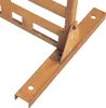 A close-up view of the base and support structure of a metal divider with a rust-like finish. Anteprima dell’immagine prodotto