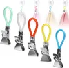 A set of five colorful clips with metal bases and flexible loops, attached to suction cups. Anteprima dell’immagine prodotto