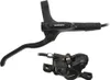 A black bicycle brake lever and caliper are shown against a white background. Produktbild-Vorschau