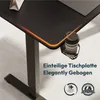 SANODESK QS1 140 x 60 cm Výškově nastavitelný stolní Náhled obrázku produktu 6