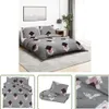 The Living Store Bettwäsche-Set Grau 240x220 cm Baumwolle Produktbild-Vorschau 1