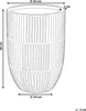 BELIANI Blumentopf Hellbeige Lehm-Faser-Mischung Rund Produktbild-Vorschau 3