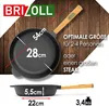 Ø28cm Pfanne aus Gusseisen mit Holzgriff abschraubbar 55mm Produktbild-Vorschau 4