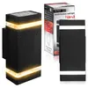 A product shot of an outdoor wall light and its packaging. Podgląd zdjęcia produktu