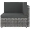 vidaXL Modułowa sofa narożna z rattanu w kolorze szarym Podgląd zdjęcia produktu 2