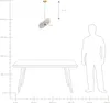 BELIANI Lampa wisząca jasnoszara lniana 105 cm oświetlenie Podgląd zdjęcia produktu 6