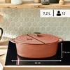 Tefal Lov Gusseisen Ovaler Bräter 34 cm terracotta orange Produktbild-Vorschau 3