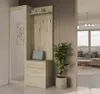 A hallway or entryway with a wardrobe unit, a plant, and a glimpse of a living room in the background. Produktbild-Vorschau