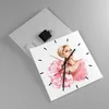 Wanduhr - Quadrat - Glasuhr - Frau Künstlerin Mode - Produktbild-Vorschau 2
