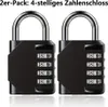 Lot de 2 cadenas à combinaison à 4 chiffres réglables Voir les images du produit 1