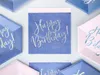 Happy Birthday Servietten, marineblau, 33x33cm (1 Packung / Produktbild-Vorschau 3
