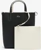 LACOSTE sac à épaule Anna Vertical Shopping Bag Noir Farine Voir les images du produit 6