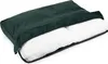 A dog bed with a green velvet cover partially removed to show the white inner cushion. Produktbild-Vorschau