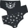 Gothicana by EMP Damen schwarzes Dreierpack Unterwäsche mit Produktbild-Vorschau 1