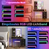 COSTWAY Schminktisch mit LED-Beleuchtung, Frisiertisch mit Produktbild-Vorschau 3