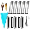 18-teilig Croissant Backformen Set aus Edelstahl, Hörnchen Produktbild-Vorschau 1