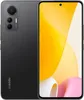 A black Xiaomi 12 Lite smartphone is shown from the back and front. Podgląd zdjęcia produktu