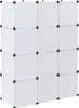 vidaXL Modularer Schrank mit 9 Fächern 109x36,5x143 cm Weiß Produktbild-Vorschau 5